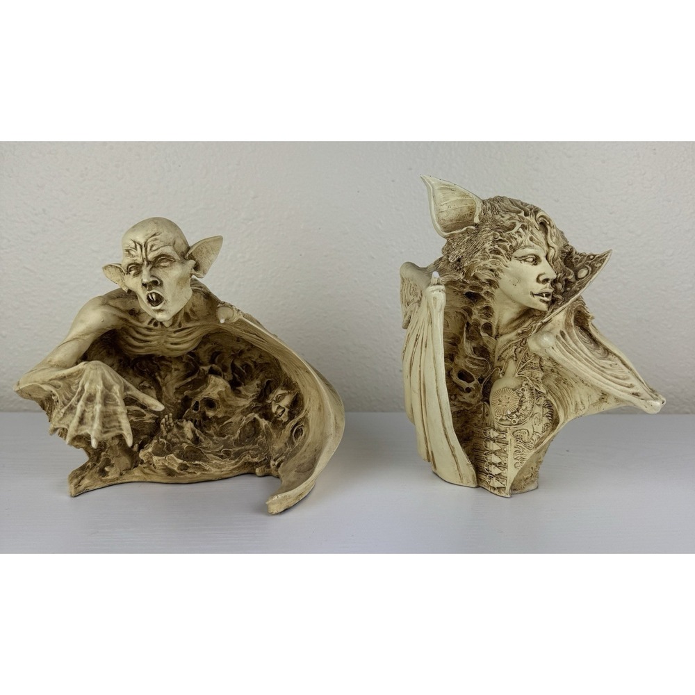 Vintage Nosferatu Vampire Resin Gothic Dark Decor Halloween Figurine Sculptures